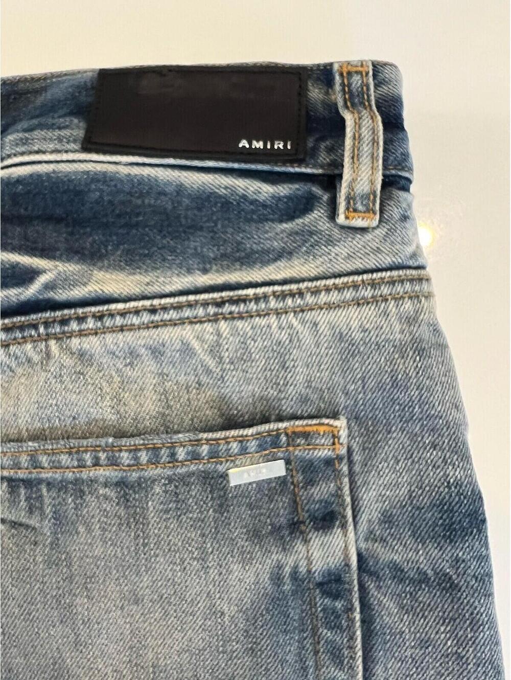 AMIRI $1690   Men’s  Indigo Varsity Tiger Straight Jeans Size 36 - Picture 4 of 16